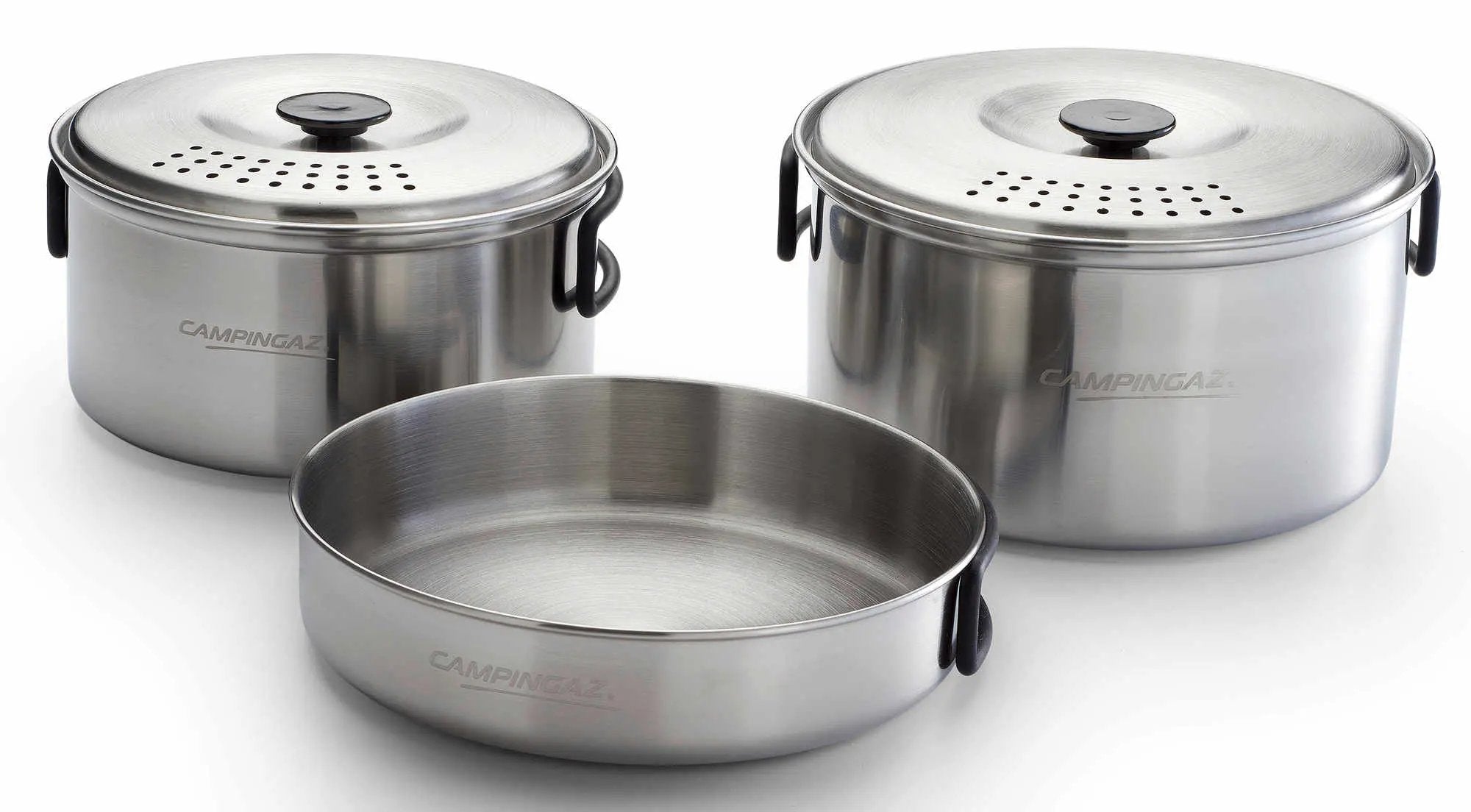 Camping-Geschirrset aus Edelstahl, 5-teilig   Campingaz & Coleman